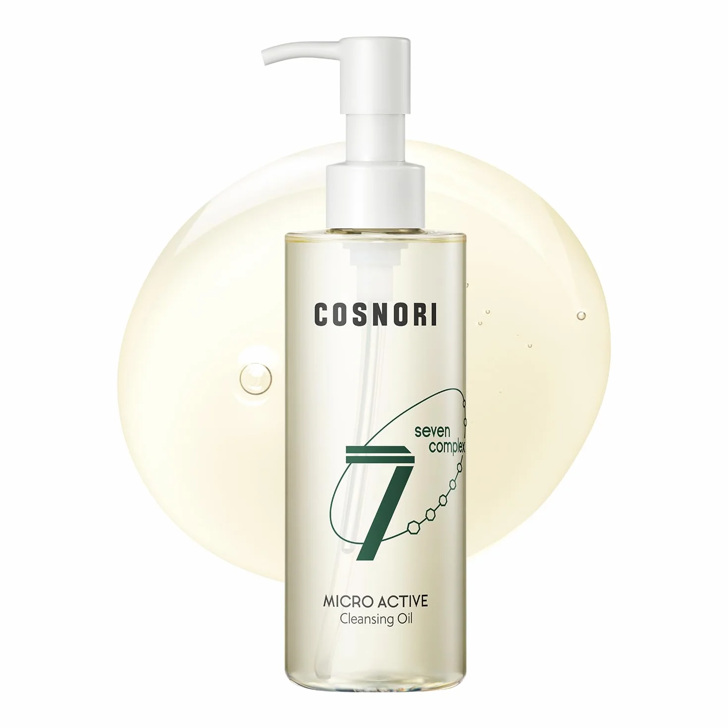COSNORI Huile nettoyante micro active – Huile nettoyante végétalienne coréenne pour le visage, finition fraîche et légère – Démaquillant doux pour le visage, hypoallergénique, complexes d'huile