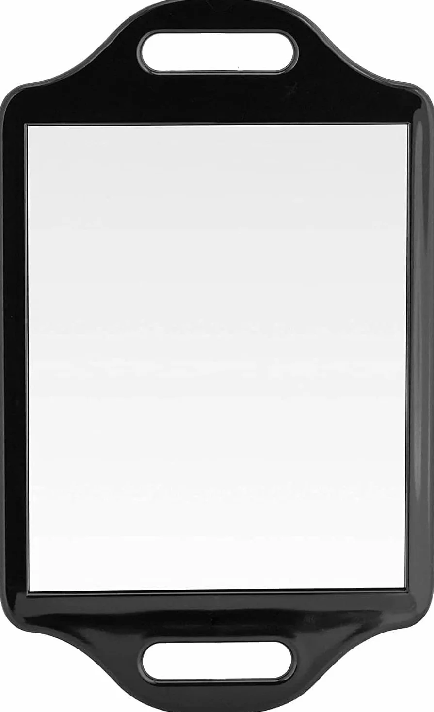 Mirrorvana XL Miroir à Main Professionnel 35 cm x 21 cm Noir pour Barbier et Salon de Coiffure