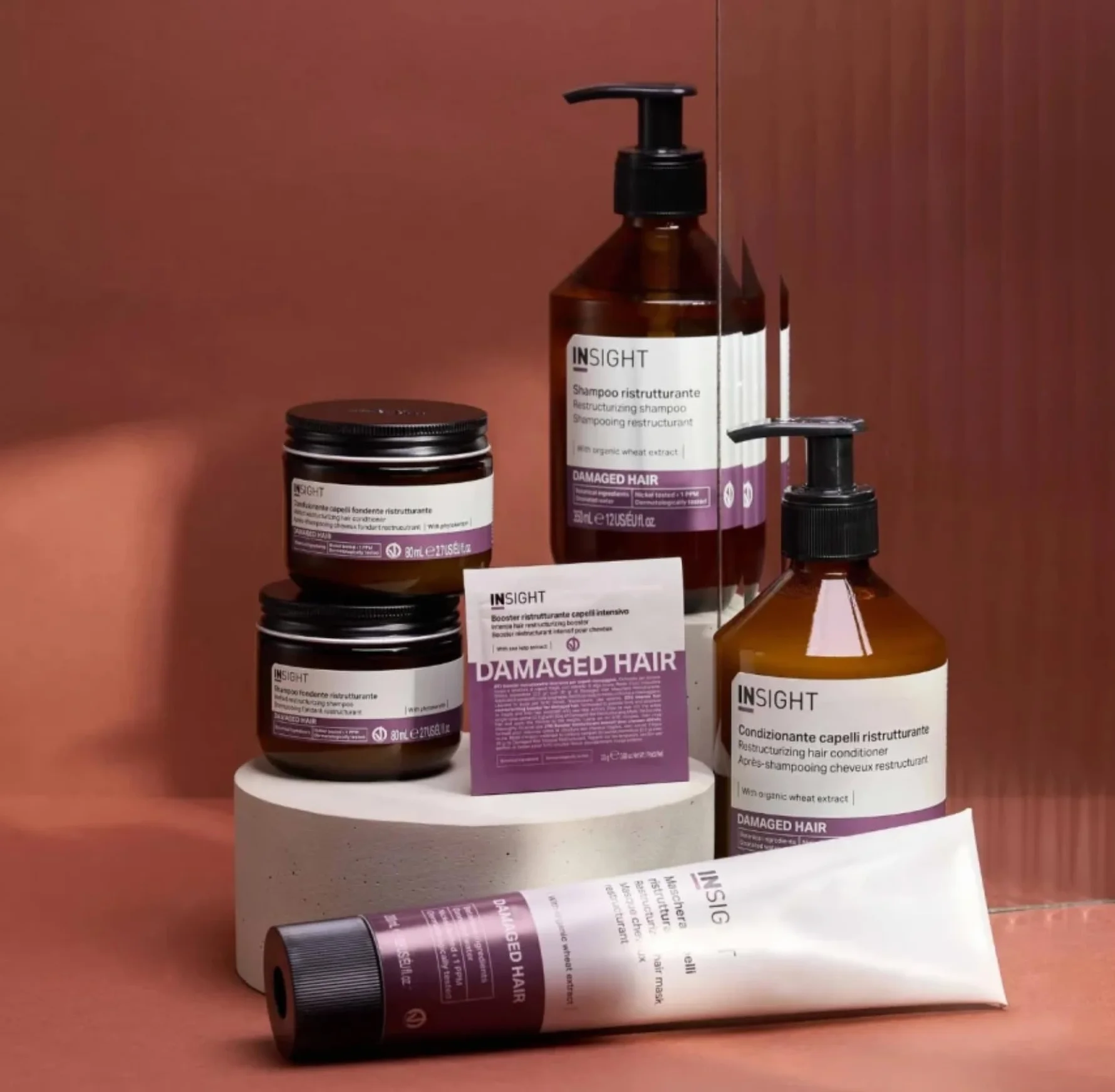 Insight Conditionneur de cheveux restructurant 350 ml Traitement des cheveux abîmés