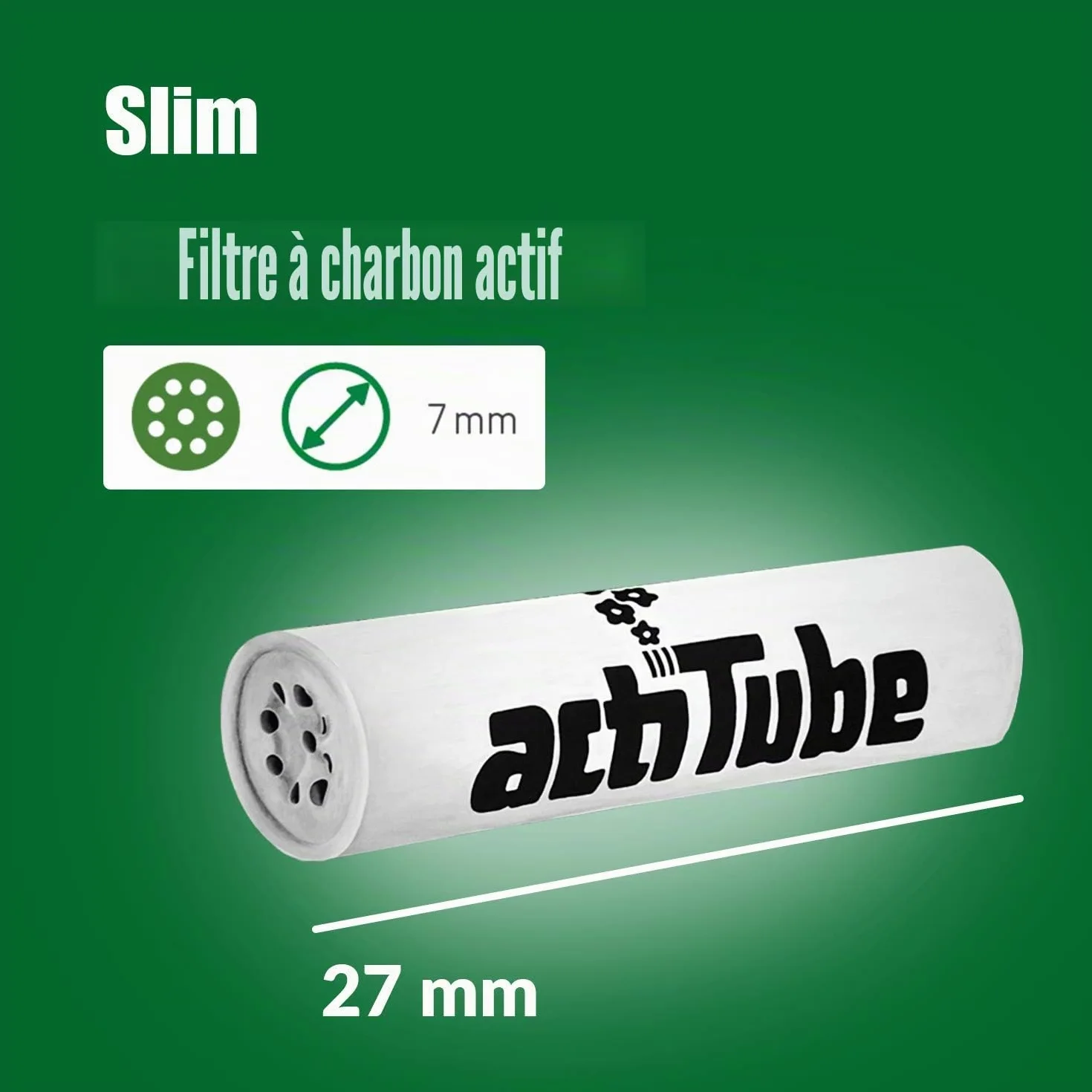 actiTube Kit de filtres à charbon actif Slim 7,1 mm 10x50 (500)