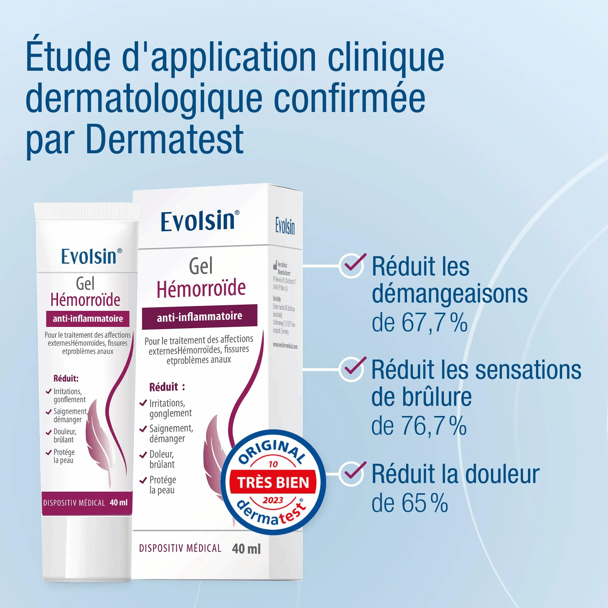 Evolsin crème hémorroïde 40ml dispositif médical