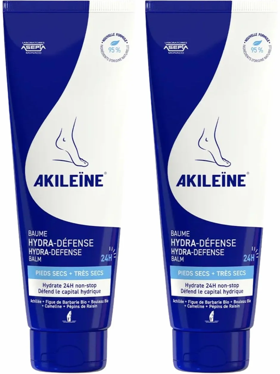 Akileine Baume Hydratant Pieds Secs 125 ml Lot de 2