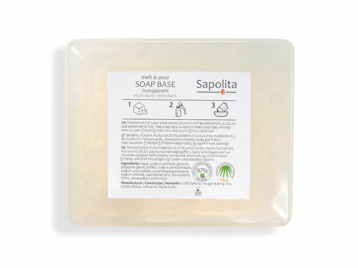 Base de savon à la glycérine transparente 10 kg sans SLS