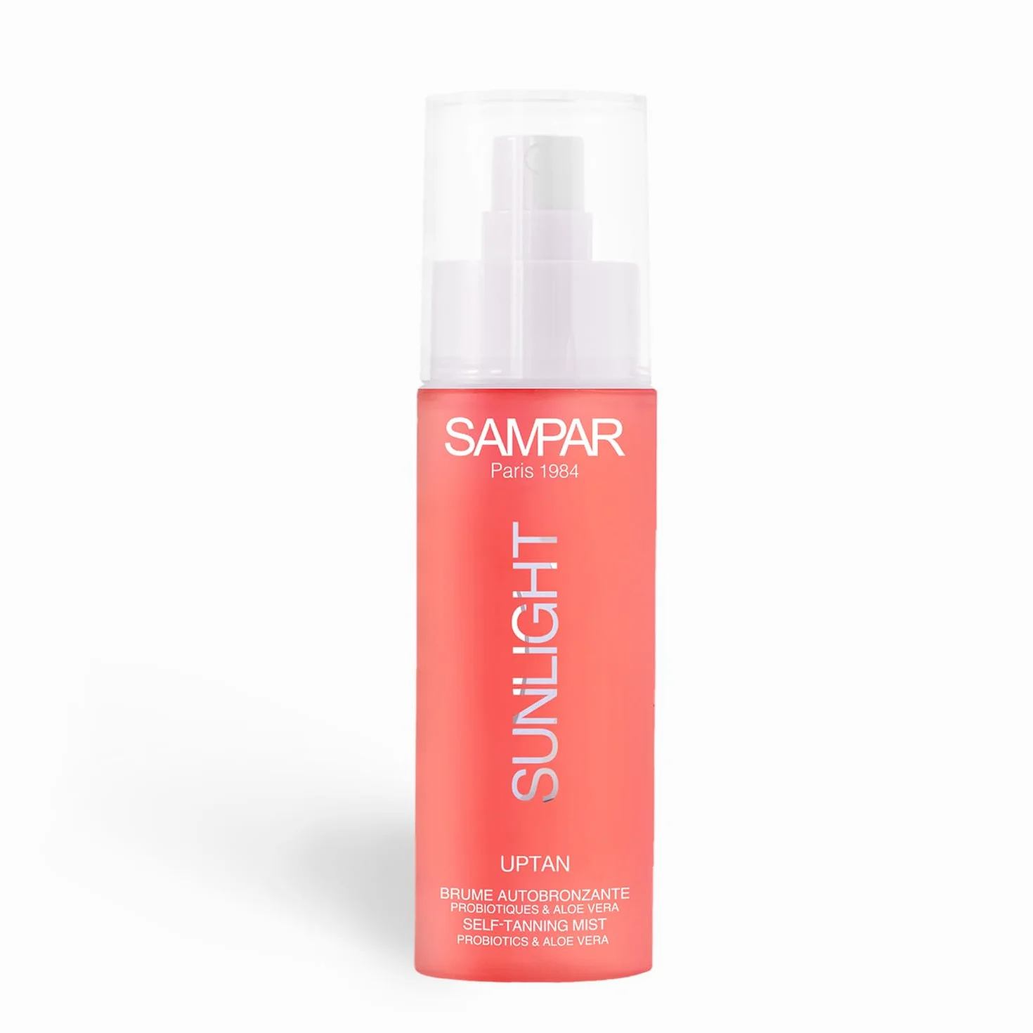 Brume Autobronzante Visage aux probiotiques, DHA Végétale & Aloe vera - Sunlight Uptan SAMPAR - Hâle naturel & Lumineux - Sans trace - Sans odeur - Tous Types de Peaux