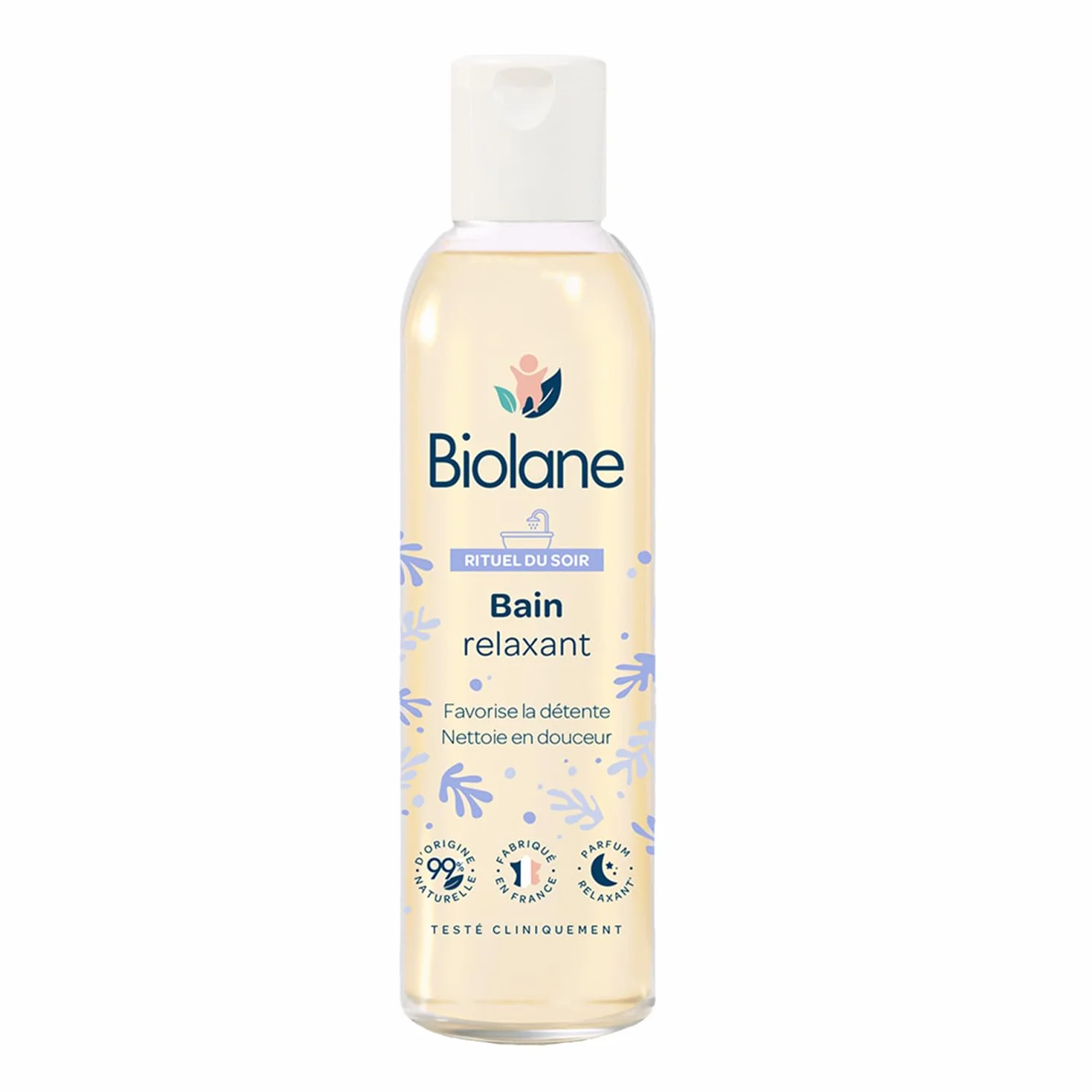 BIOLANE Bain relaxant bébé 150ml 99% ingrédients naturels Fabriqué en France