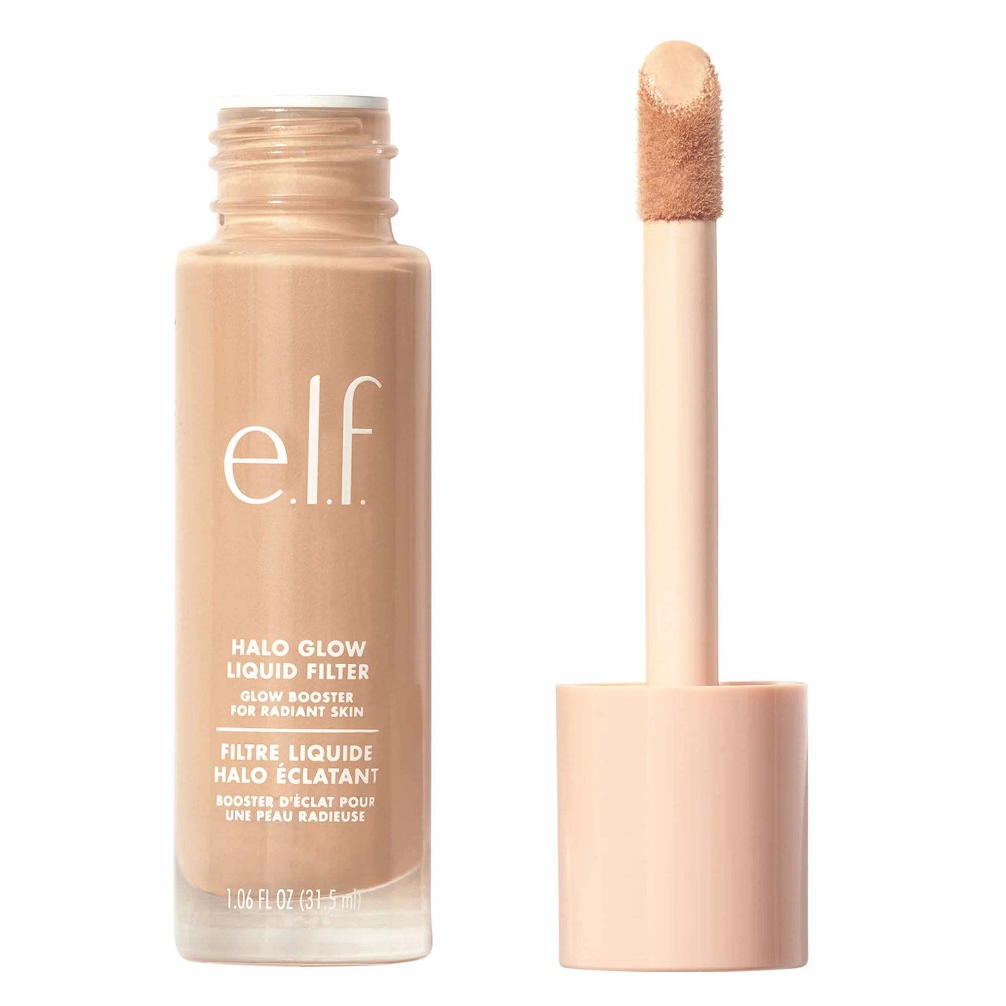e.l.f. Halo Glow Filtre liquide halo éclatant booster d'éclat acide hyaluronique 3 Light Medium
