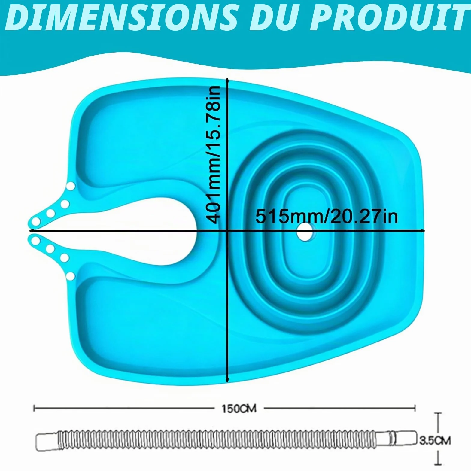 Bac pour Laver Les Cheveux, Plateau De Lavage Des Cheveux avec Tuyau, Bassin De Lavage De Cheveux Portable, Bassin De Shampoing Pliable pour Âgé Femmes Enceintes et Personnes Mobilité Réduite