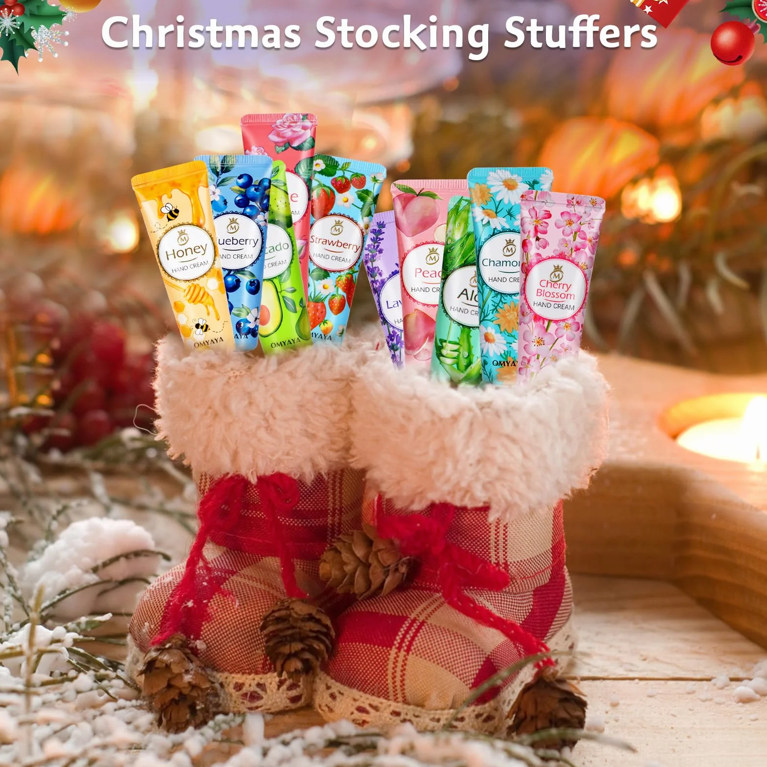 Lot de 50 mini crèmes pour les mains hydratantes parfumées - Cadeau anniversaire Noël