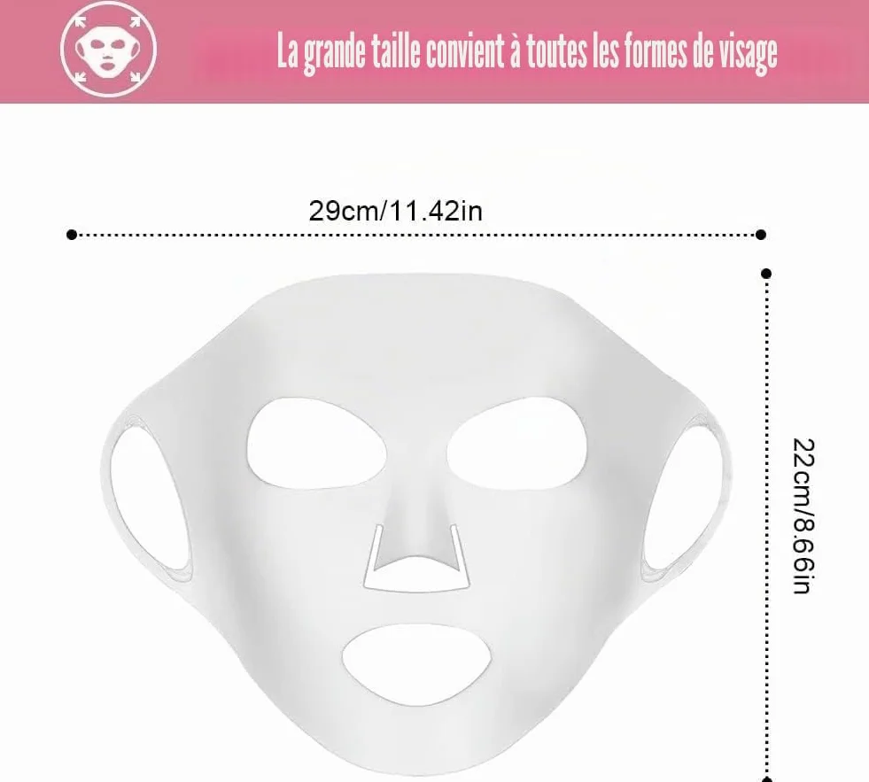 Masque de visage en silicone réutilisable imperméable pour beauté
