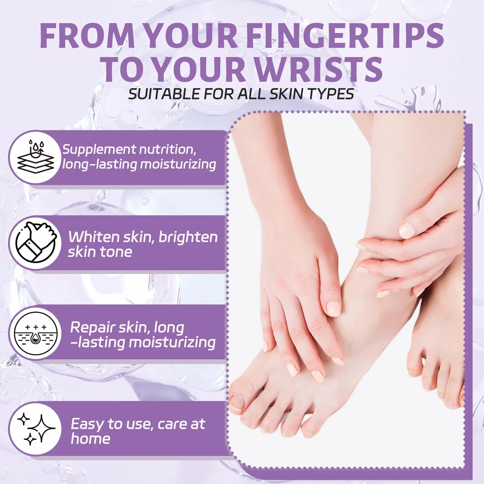 Masque Pieds Peeling Exfoliant Gants Hydratants Lavande Lait de Chèvre Aloès 3 Paires