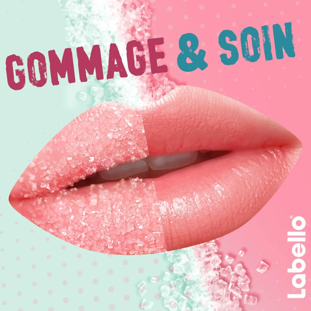 LABELLO Stick lèvres gommage hydratant exfoliant 5,5 ml soin nourrissant huile d'églantier vitamine E