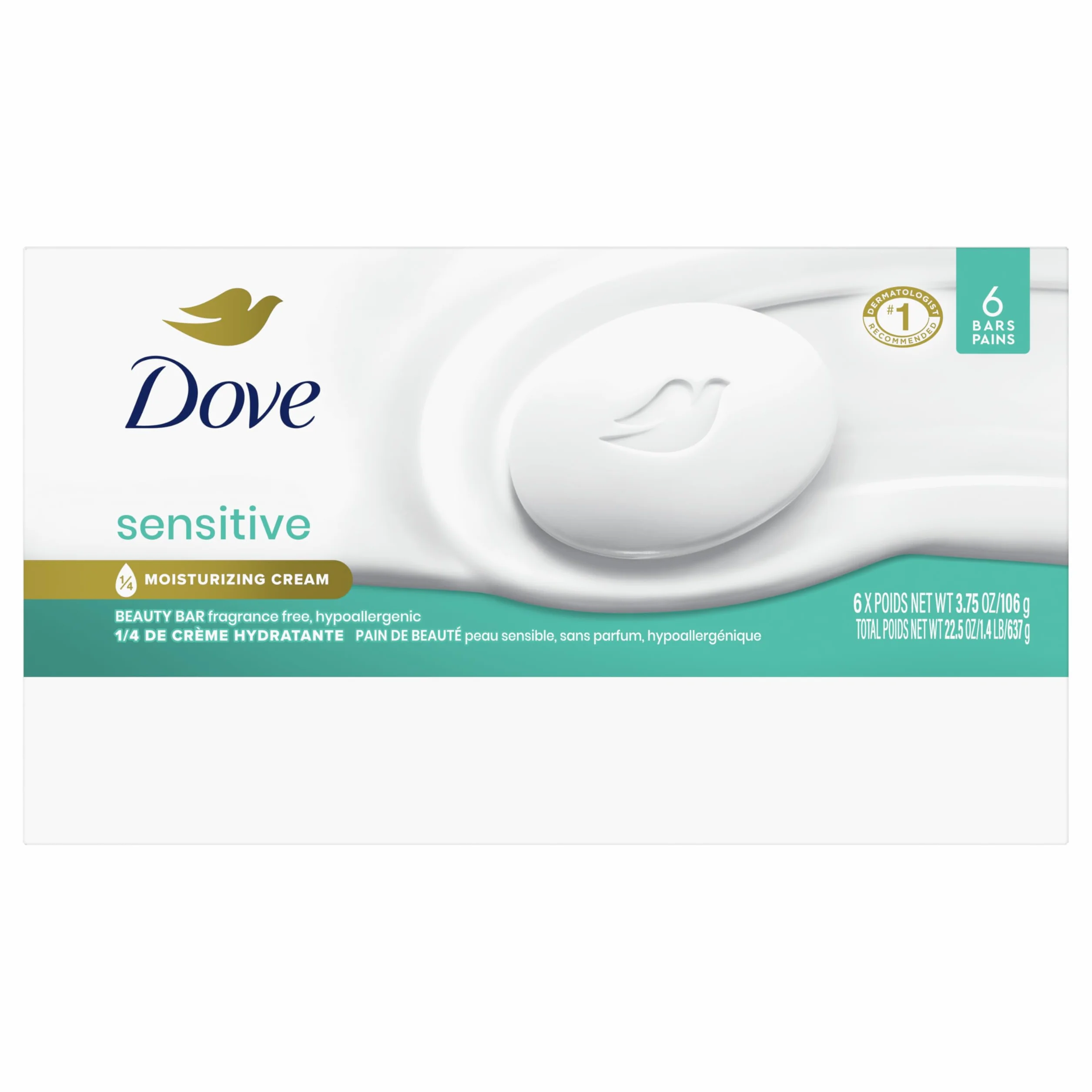 Dove Barre de beauté, peau sensible