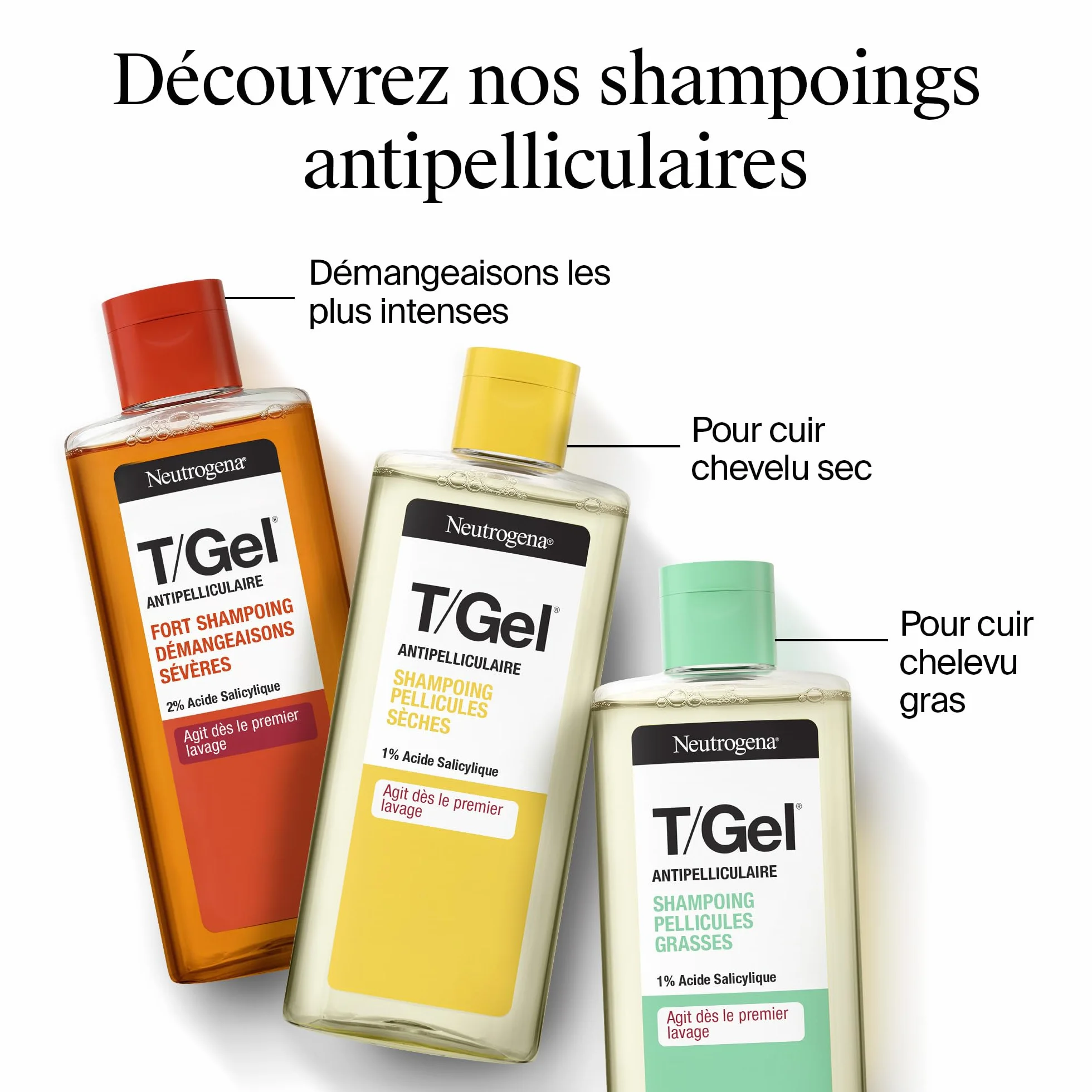 Neutrogena Shampoing Antipelliculaire T/Gel Fort Démangeaisons Sévères 250 mL