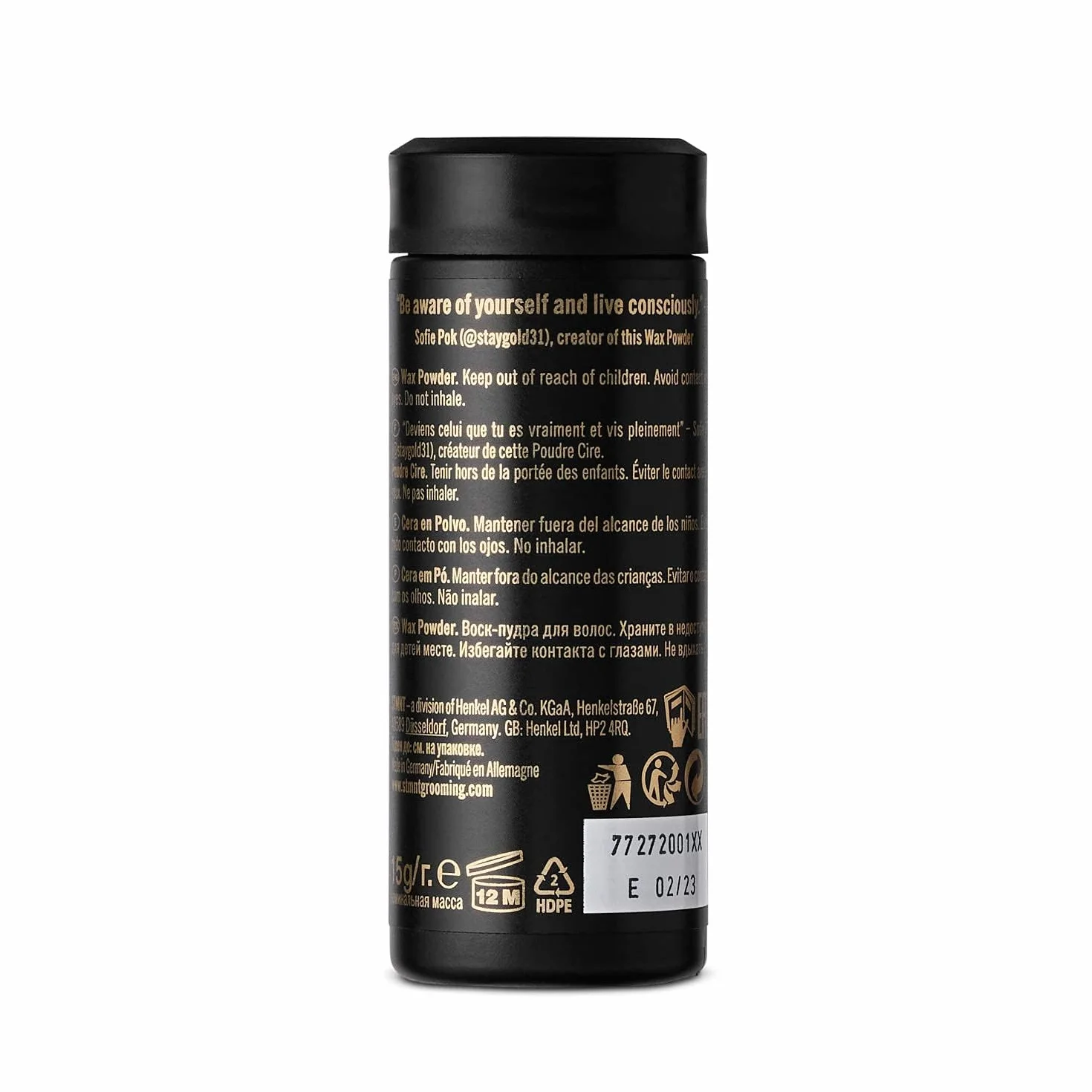 STMNT STATEMENT GROOMING GOODS Poudre de cire 15 g | Finition semi-mate | Adhérence et volume | Tenue moyenne | Facile à laver | Cheveux plus volumineux