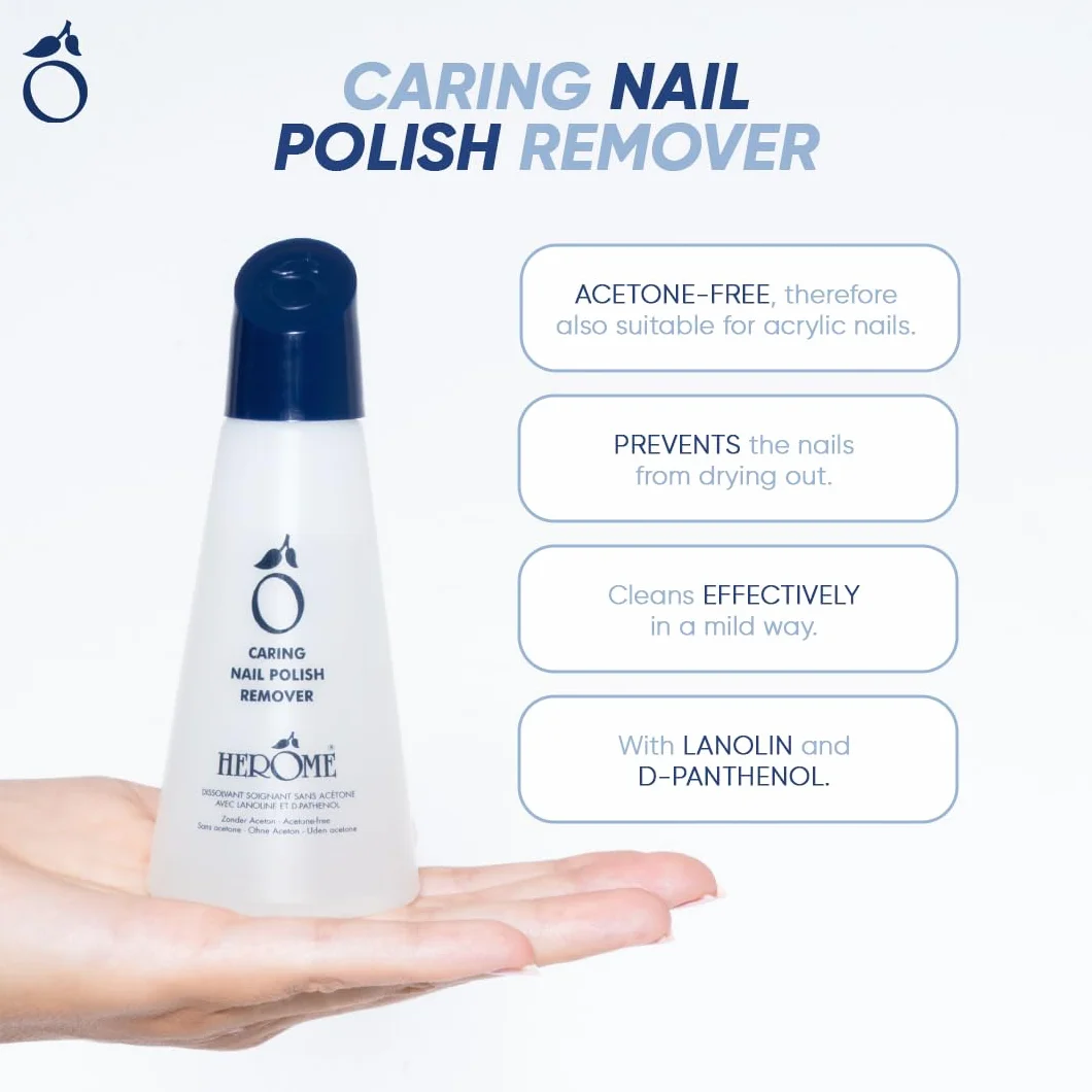 Herome Dissolvant Soignant Pour Vernis à Ongles Sans Acétone 120ml