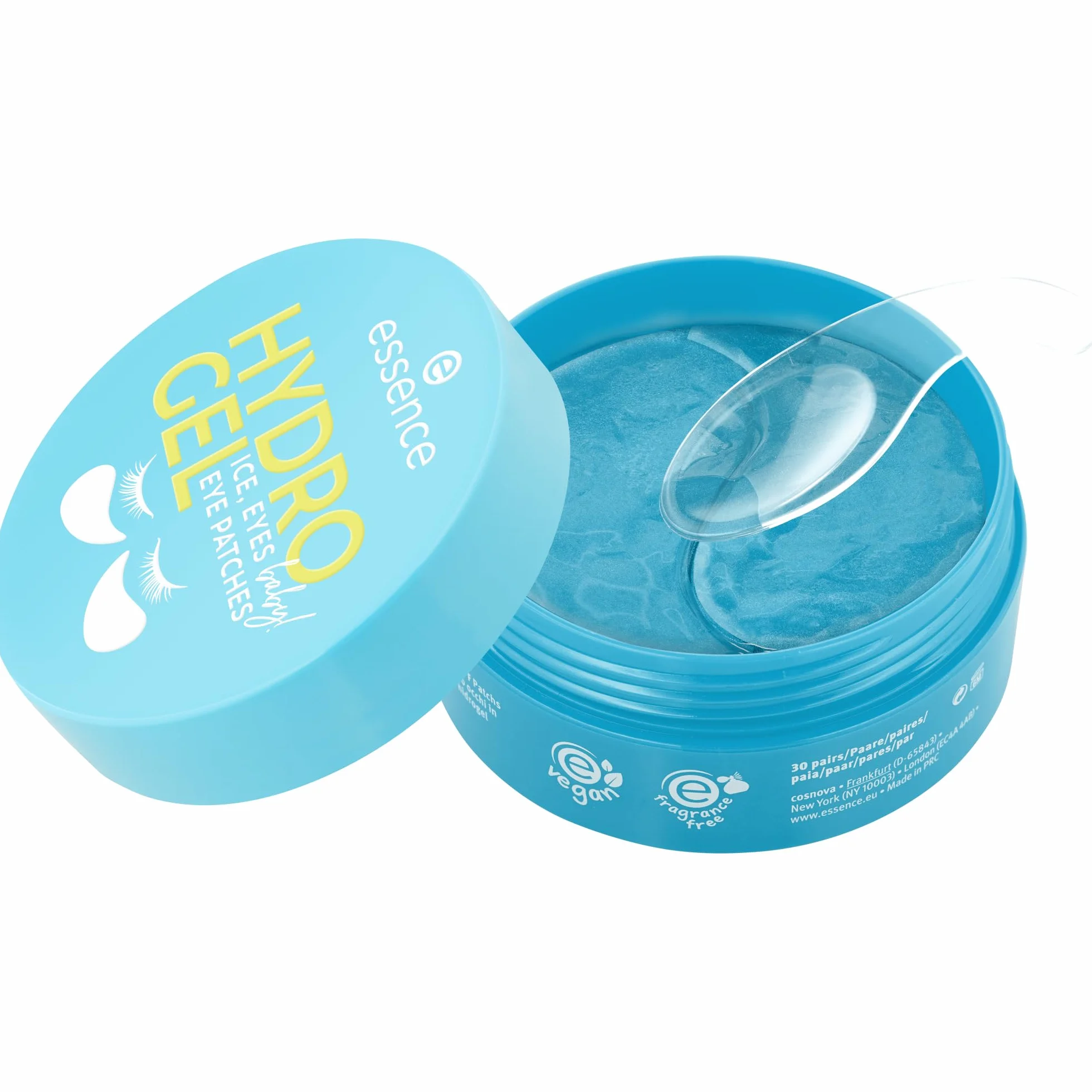 essence HYDRO GEL eye patches ICE 30 paires hydratant rafraîchissant