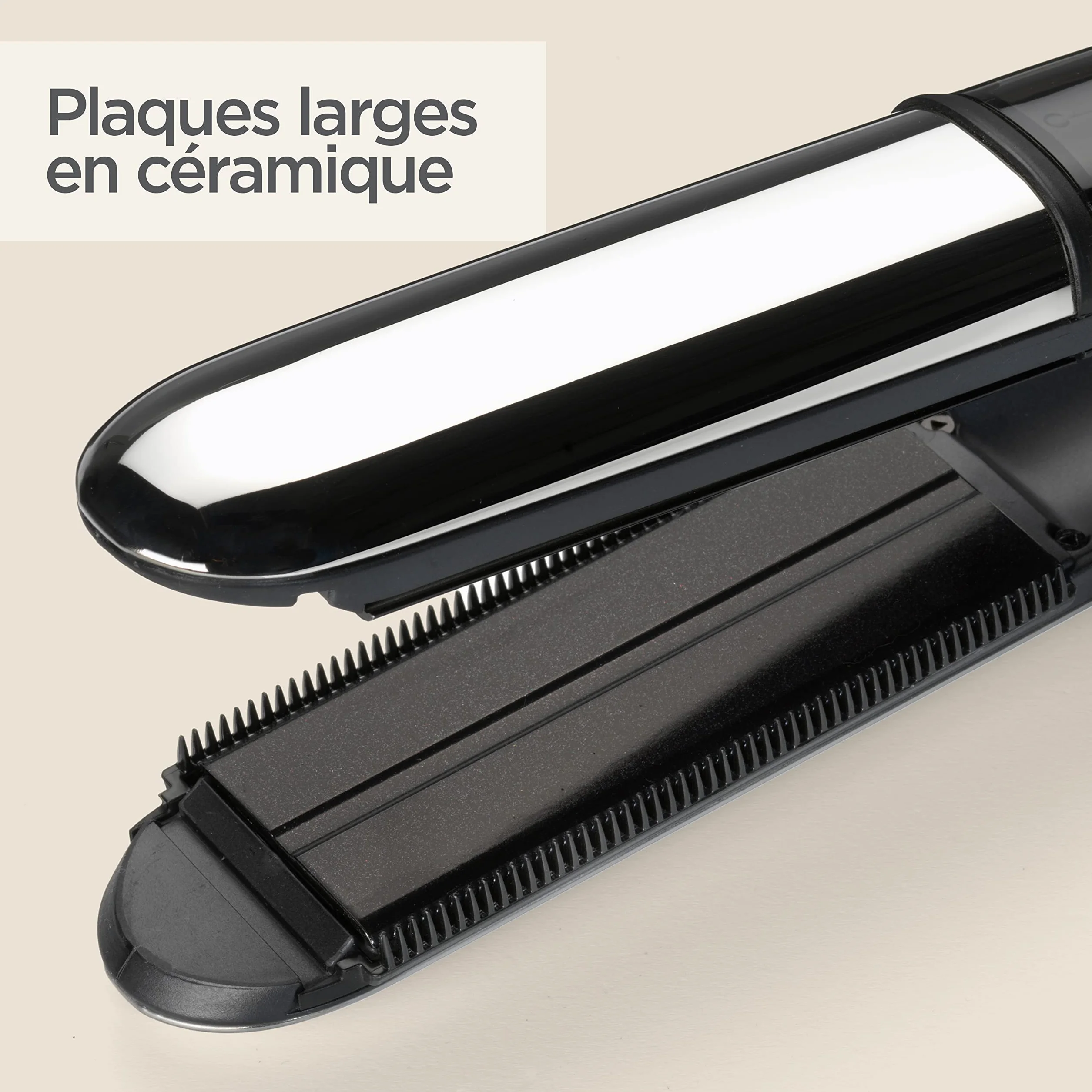 BaByliss ST496E Lisseur vapeur Steam Shine plaques XL tourmaline-céramique ionique anti-frizz cheveux brillants