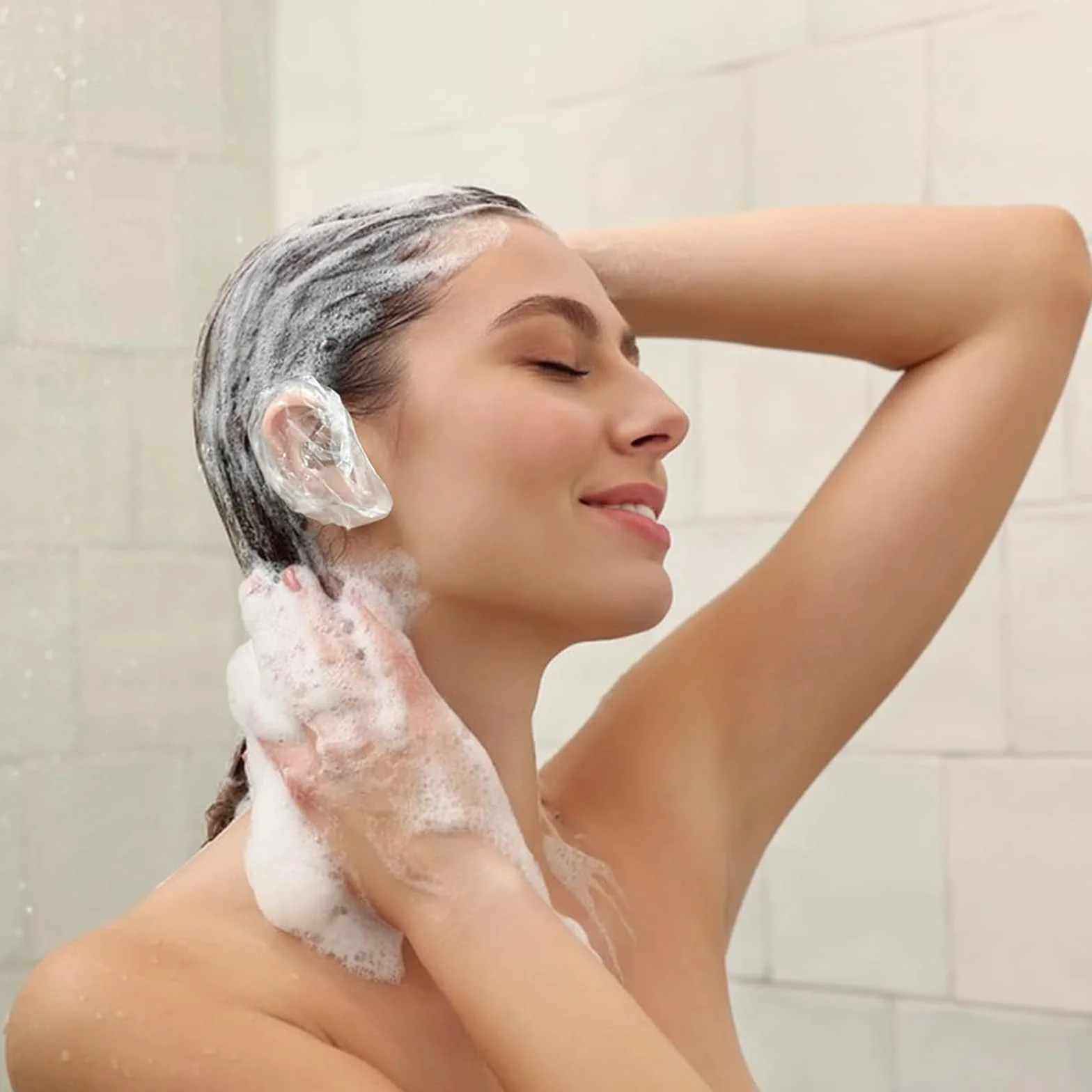 Protecteurs d'oreille Jetables Imperméables 100 Pièces pour Douche Bain Spa