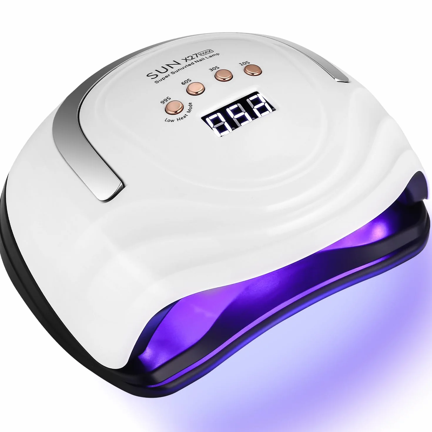 Zawaer Lampe UV Sèche Ongles Professionnel, 380W LED Séchoir à Ongles Automatique, 81 LEDs, Séchage Rapide, Grand LCD Ecran, 4 Minuteries 10s/30s/60s/99s pour Vernis Semi Permanent, Gel et Vernis
