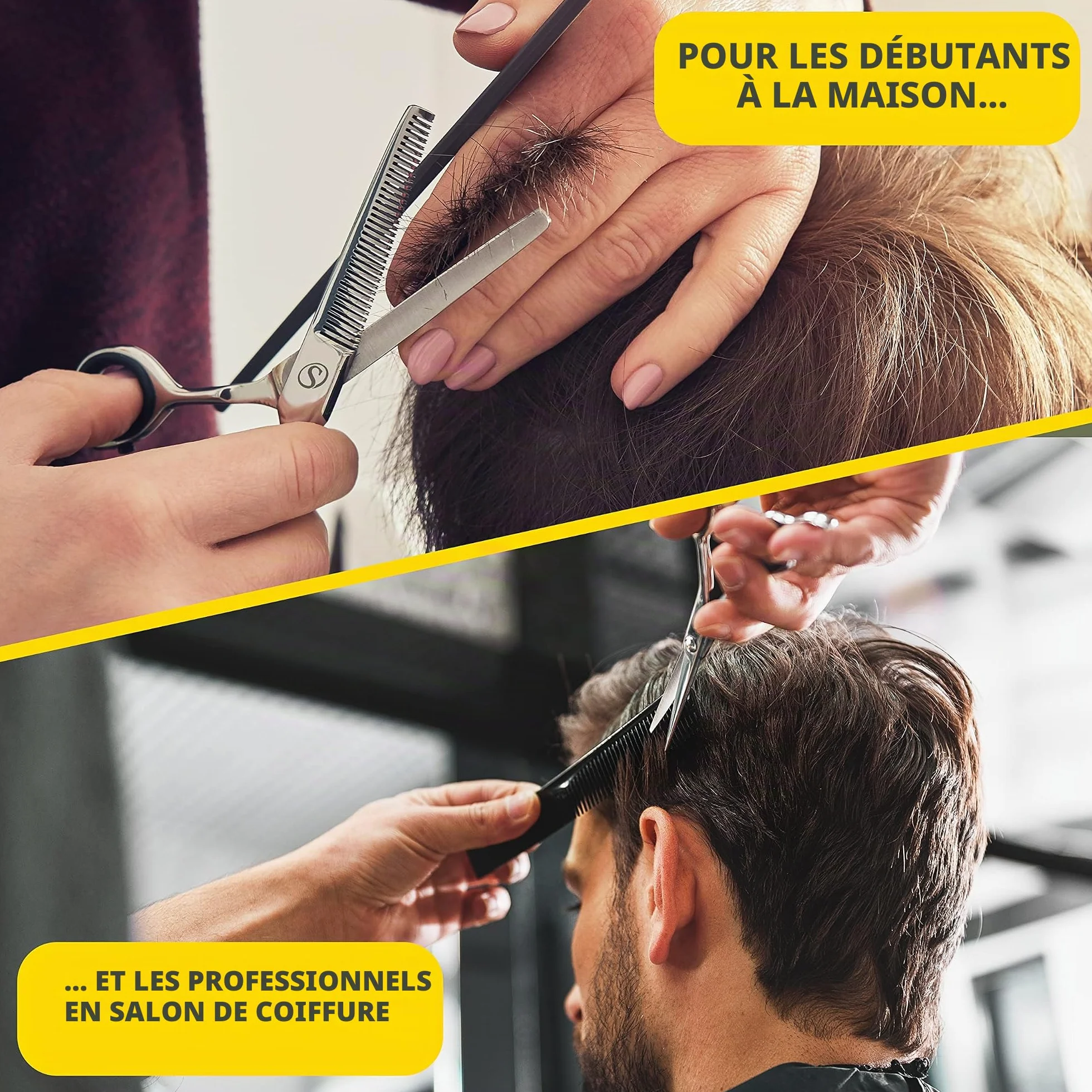 Ensemble de ciseaux à cheveux SCHMIEDWERK | Ciseaux de coiffure coupe nette et précise | Coupe de cheveux parfaite pour hommes et femmes | Ciseaux de coupe de cheveux professionnels avec étui (jeu de