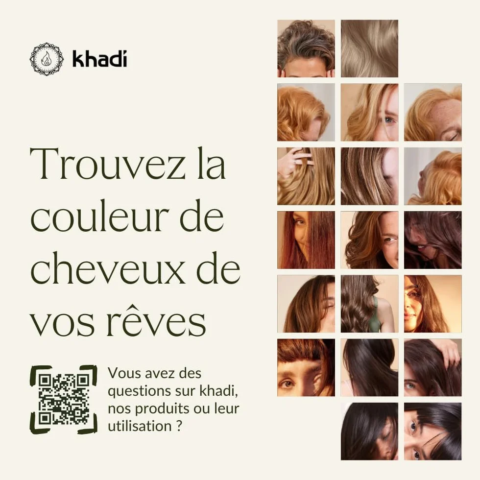 khadi CHÂTAIN NOISETTE Coloration végétale 100g naturelle 100%