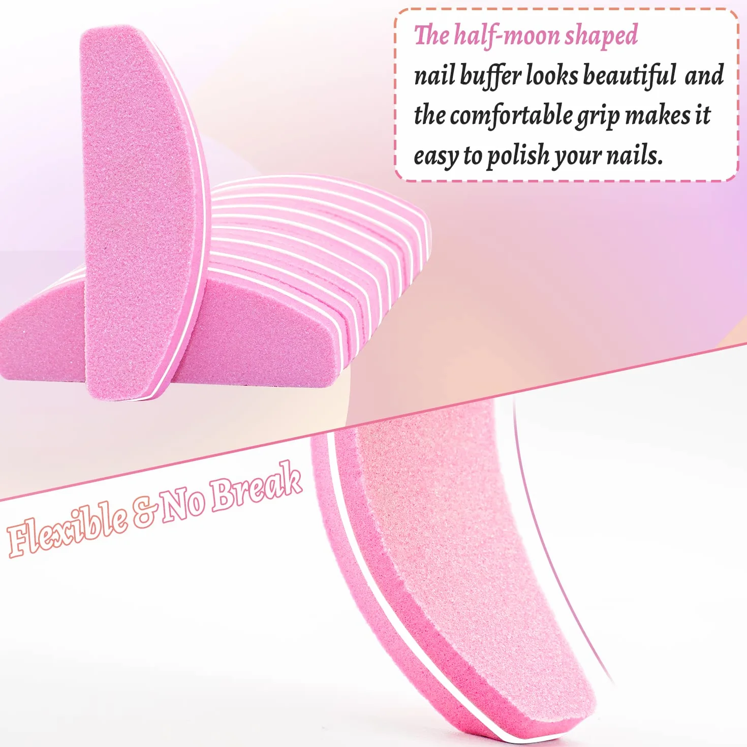 Lot de 20 Bloc Polissoir Ongles 100/180 éponge pour Vernis à Ongles