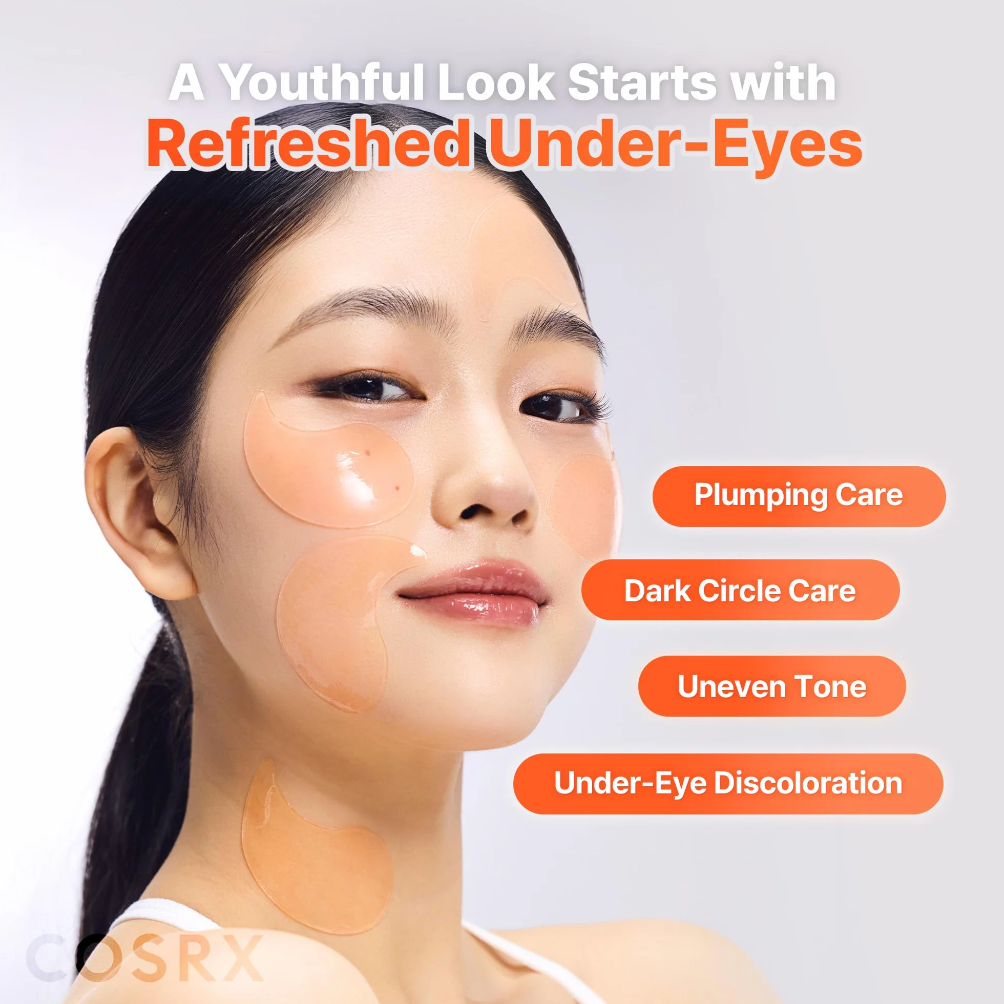 COSRX Lot de 5 patchs pour les yeux hydrogel vitalisant au collagène PDRN (60 patchs)