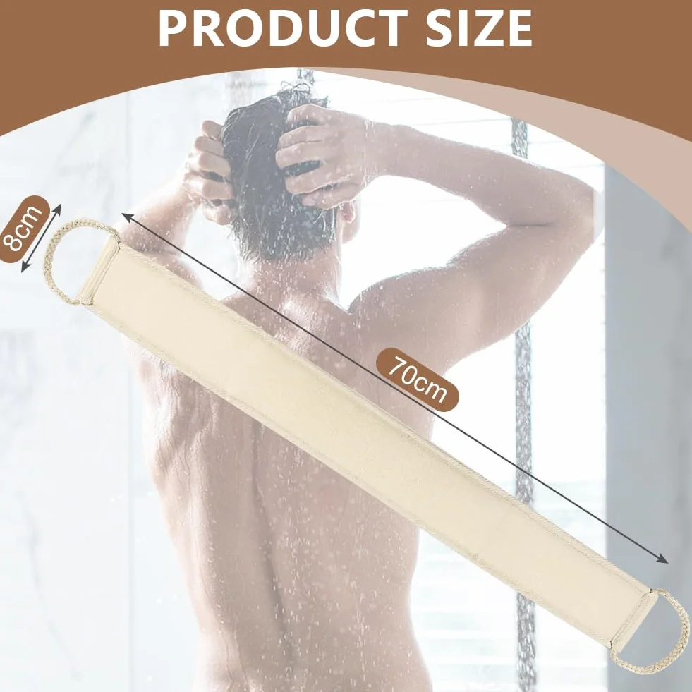 Serviette de Bain Exfoliante LOPHE avec Loofah Naturelle pour le Corps et le Dos