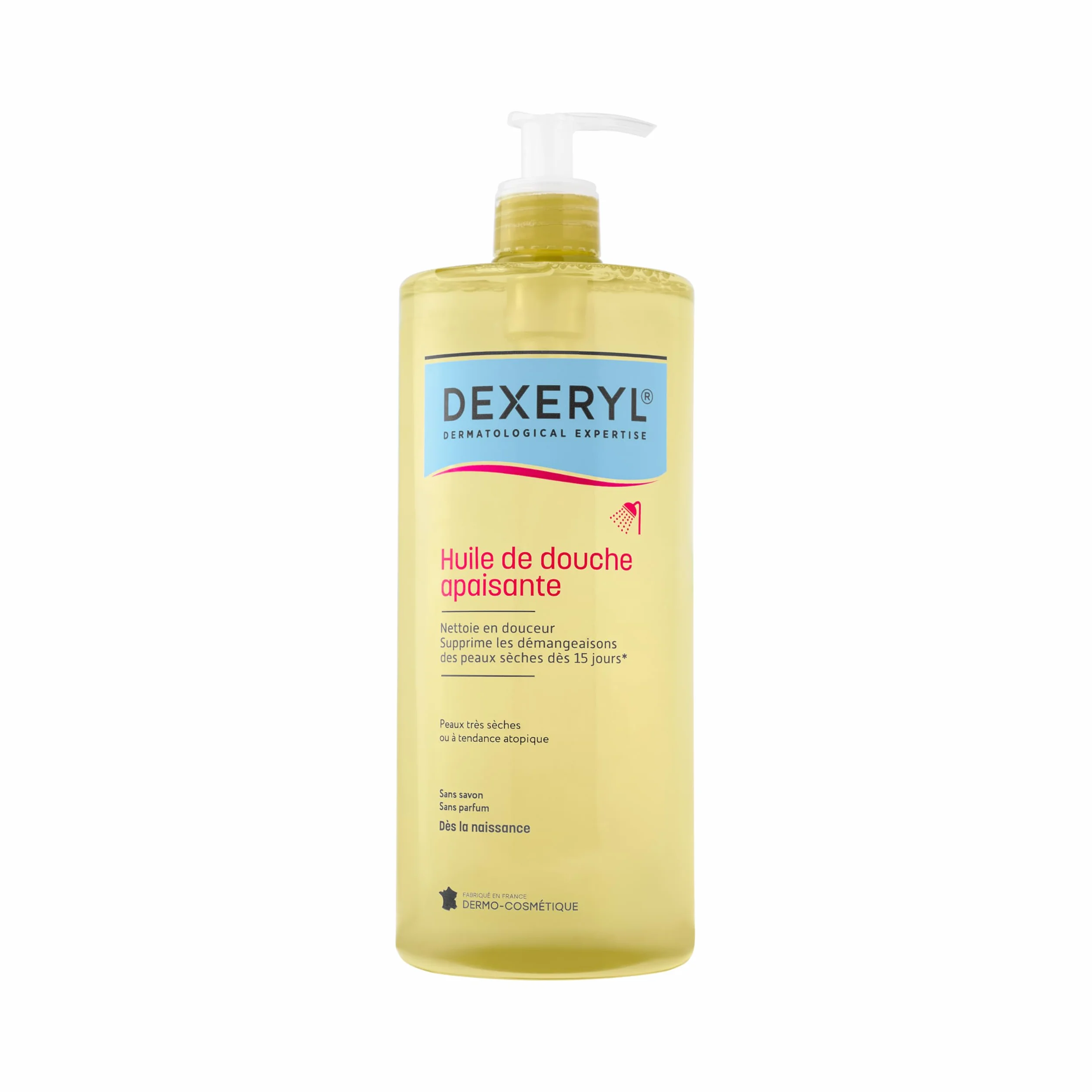 DEXERYL Huile de Douche Apaisante 1L Peaux Très Sèches Atopique Sans Savon Sans Parfum
