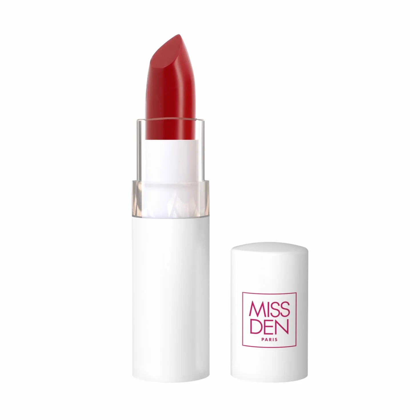 MISS DEN Rouge à lèvres Satiné Teinte Rouge Séduction - Format stick 2 g - Texture ultra-gloss pour des lèvres volumineuses et lumineuses - Fabriqué en France - Lot de 3
