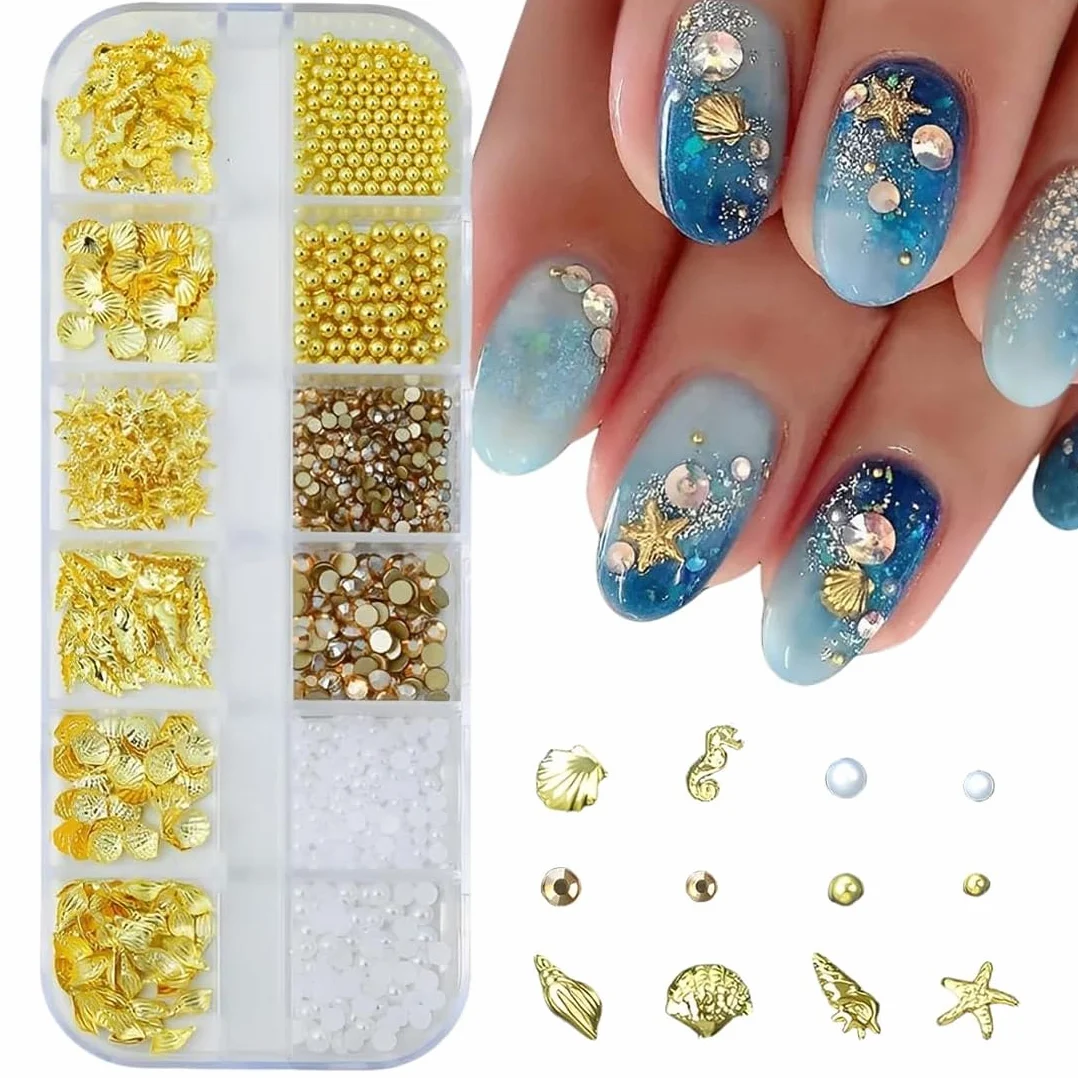Style marin Nail Art Perle Ongle Nail Charms