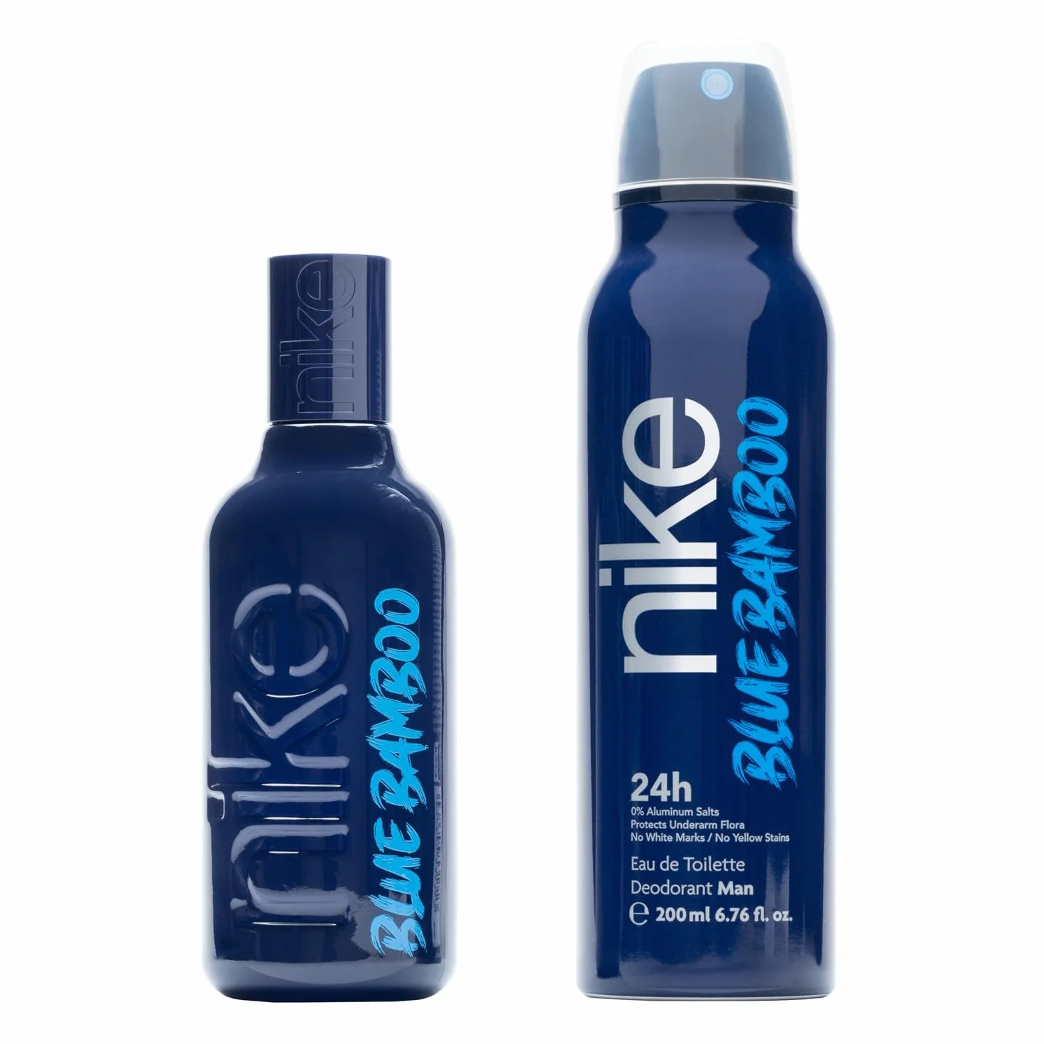 NIKE - Blue Bamboo Eau de Cologne pour homme 100 ml, Pack de 2, Parfum en spray 200 ml, Eau de toilette naturelle et masculine, Arôme boisé fruité, Parfum frais