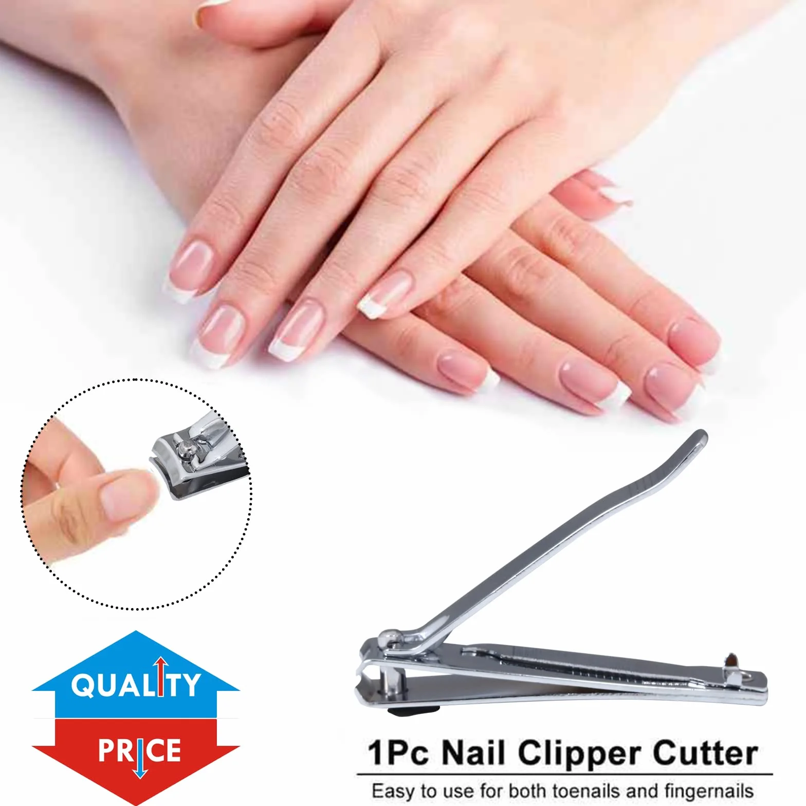 Coupe-ongles robuste en acier inoxydable SS INSTRUMENTX pour homme et femme