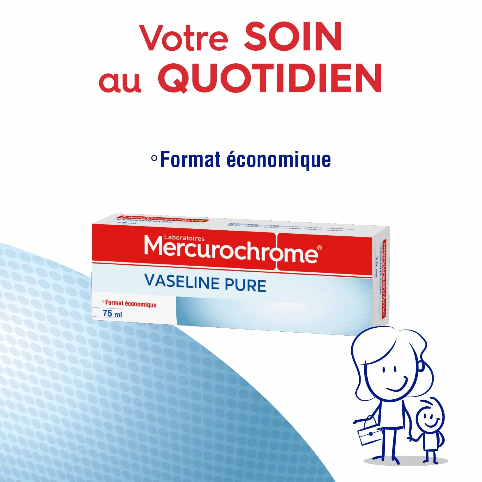 MERCUROCHROME Vaseline Pure Tube 75mL Fabriqué en France