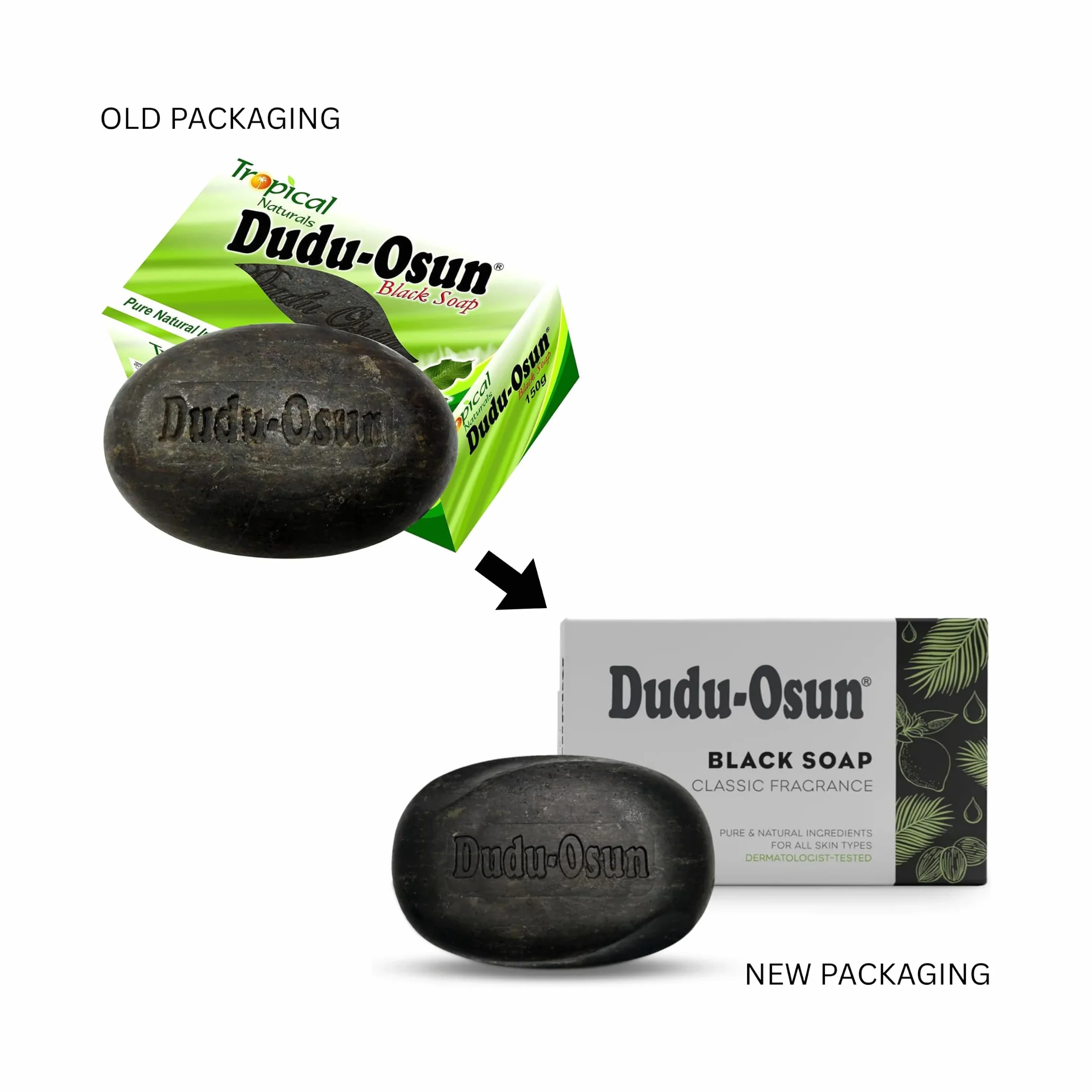 Tropical Naturals Dudu-Osun Savon noir Africain 100% naturel 150g Lot de 6