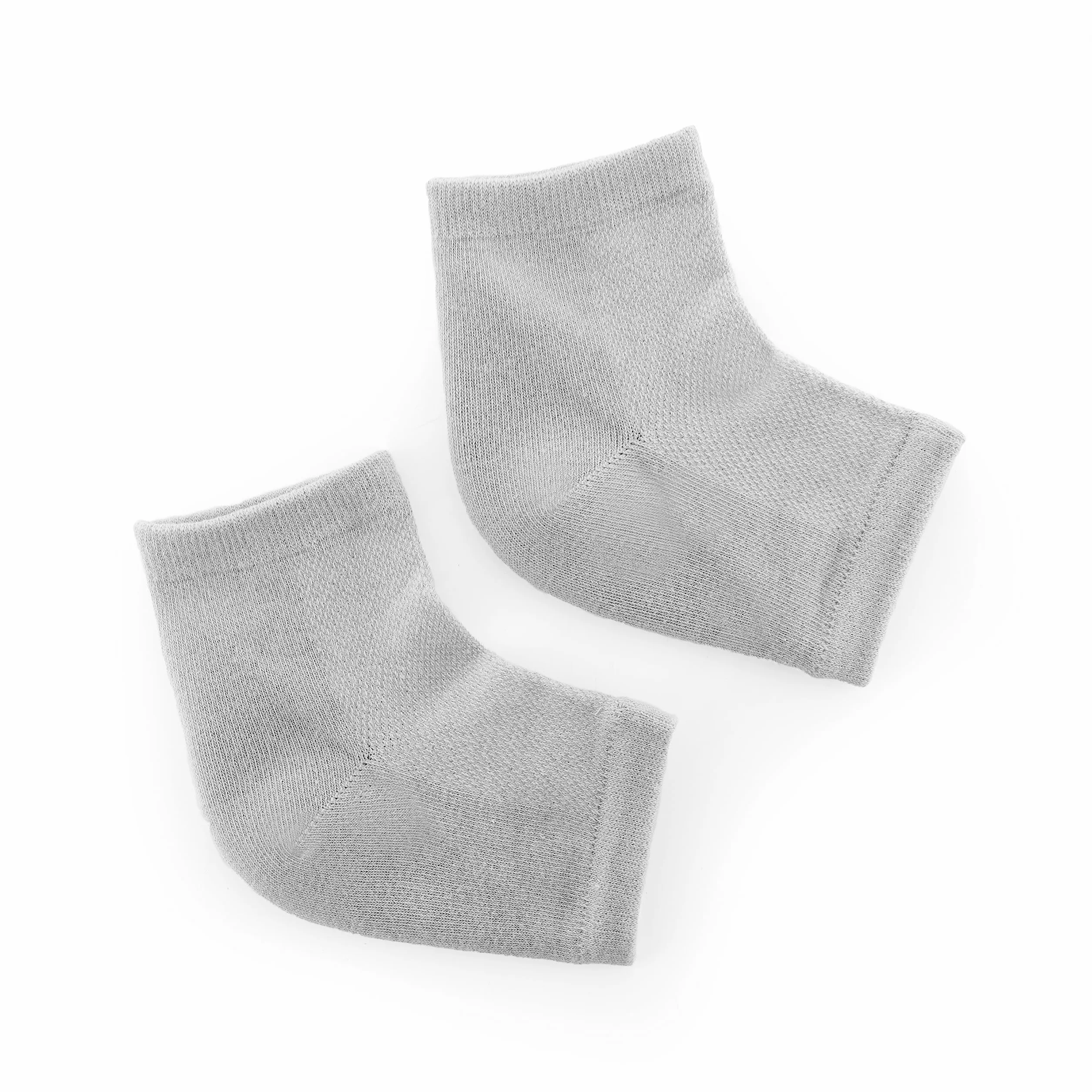 InnovaGoods Chaussettes Hydratantes Gel Huiles Naturelles Adoucit Talons Secs Ergonomique Respirant Réutilisable Gris Coton Élasthanne