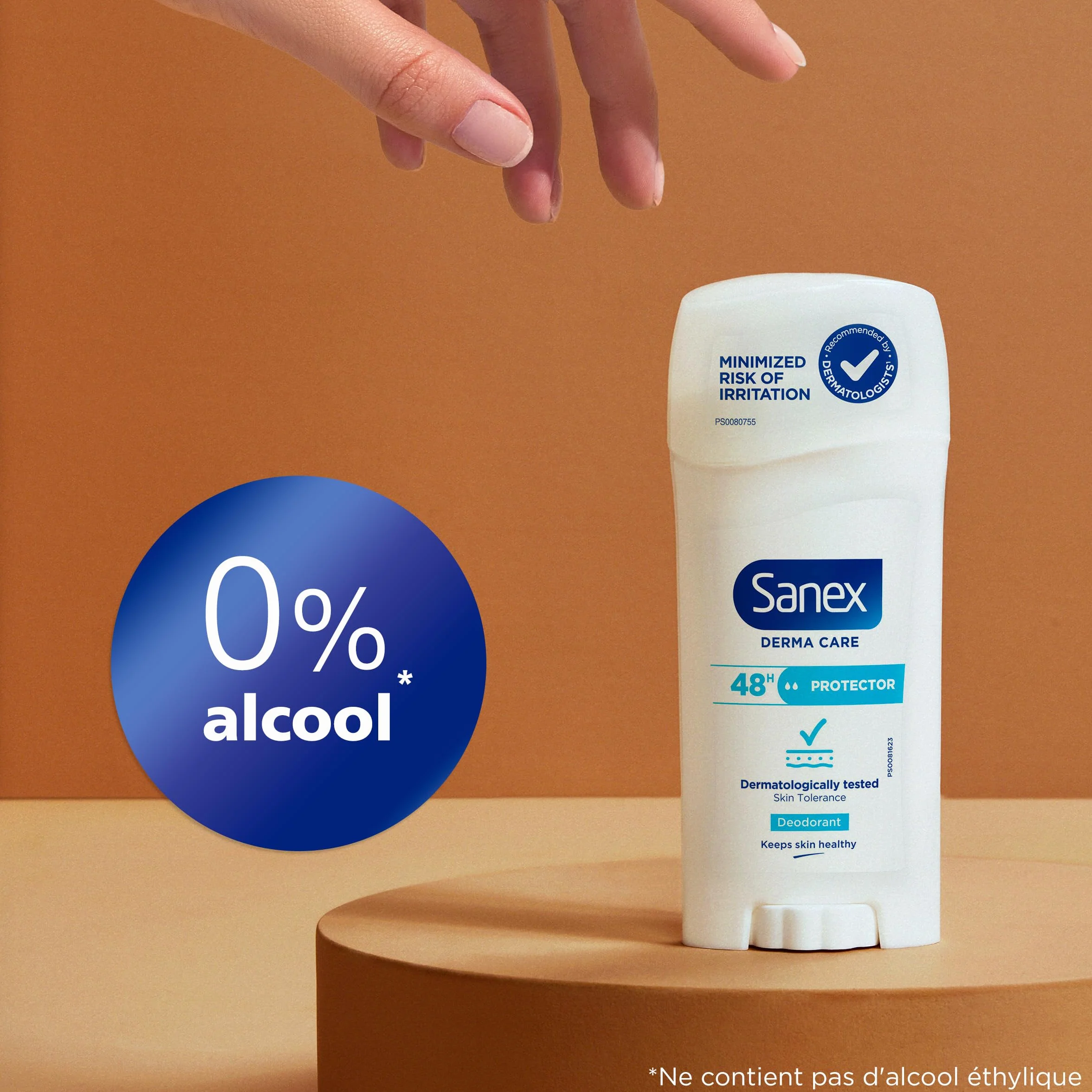 SANEX Derma Care Protector Déodorant Stick 65ml fraîcheur longue durée contre la transpiration