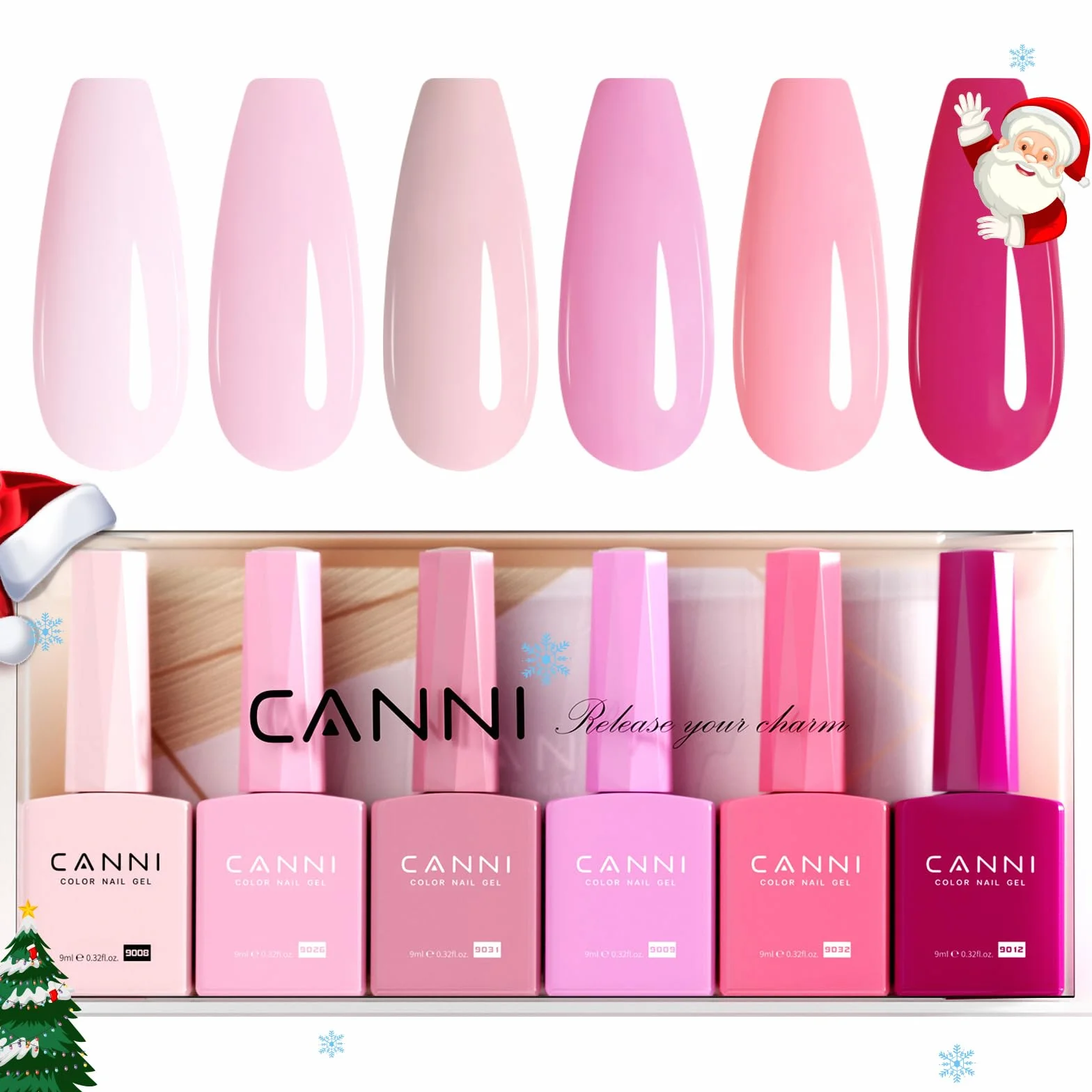 CANNI Vernis à Ongles Gel Semi Permanent 6 Couleur Lot UV Nail Polish Set Maniküre Nageldesign